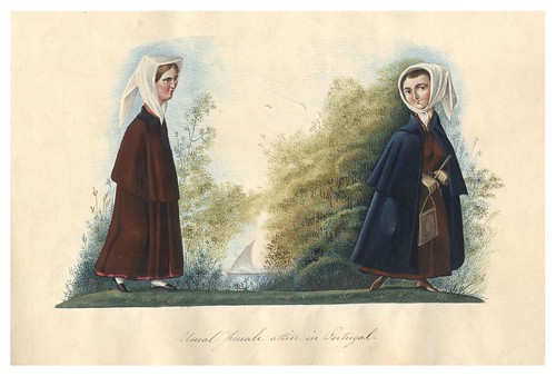 004- Vestimentas femeninas usuales en Portugal-Picturesque review of the costume of the portuguese 1836
