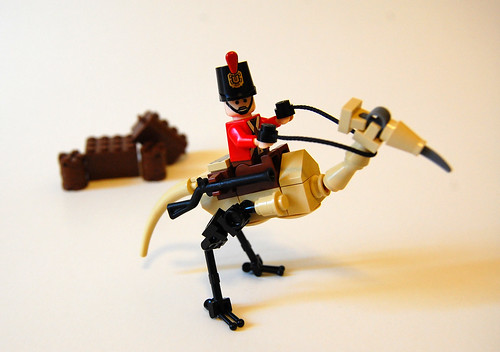 a lego statue of a man on a horse