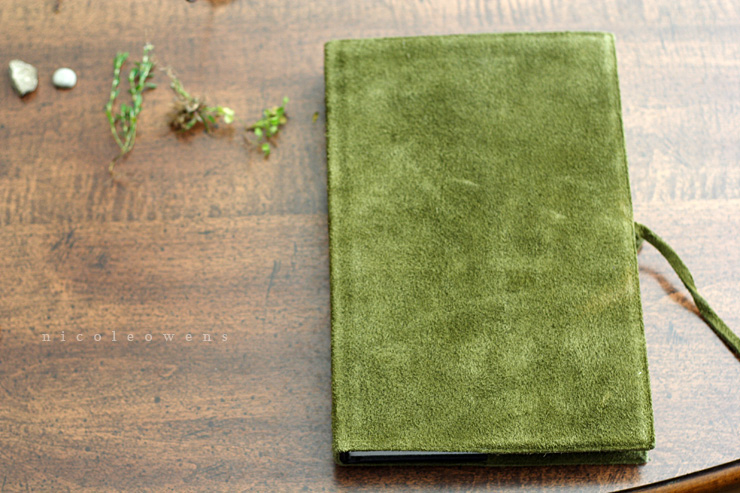 moss colored field journal