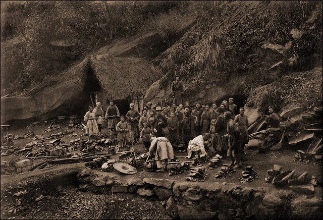 Mouth Of Coal Mine In Mountain Ridge West Of Ta Chu, China MAR [1909] Thomas C. Chamberlin [RESTORED]