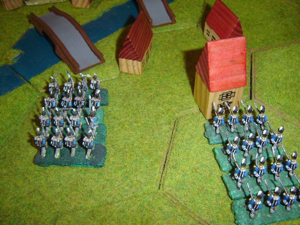 French columns advance to Wavre