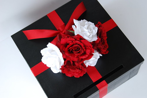 we created this classic red white and black wedding card box to be used 