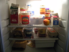 This is the emptiest the fridge has been in weeks
