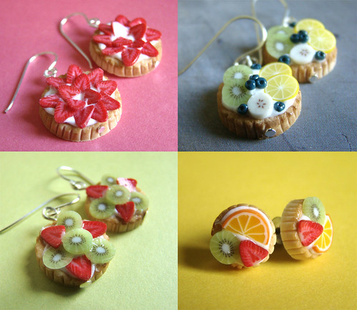 Earrings Miniature Fruit Tart Collection by PetitPlat - Stephanie Kilgast