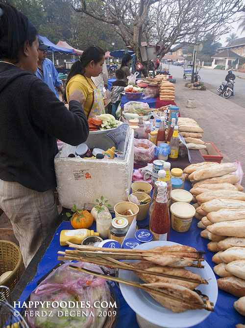 Baguette Vendors in Luang Prabang (10000 Kip/ pc)