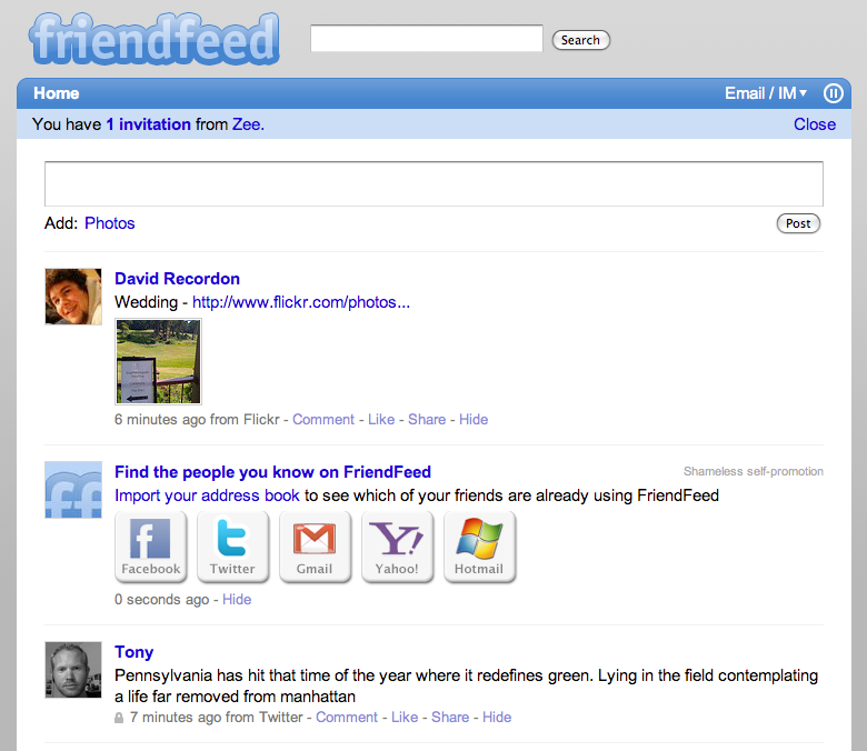 FriendFeed: Find people you know