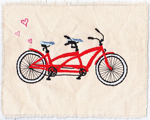 Tandem Love embroidery