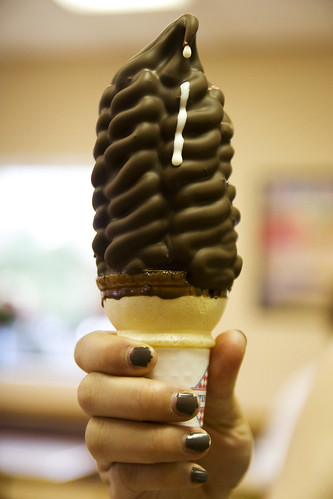 chocolate dipped cone