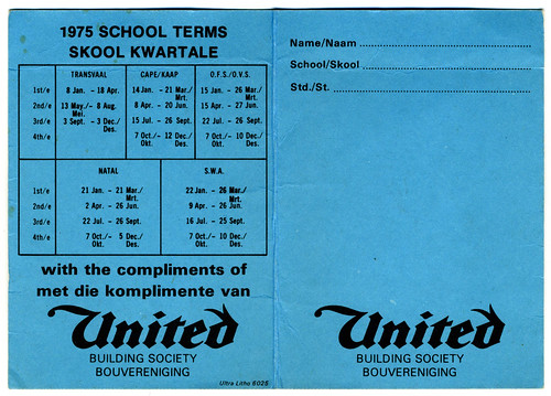 1975 CBC Std. 7 Timetable - Cover