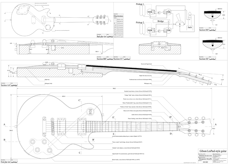 acoustic guitar blueprints