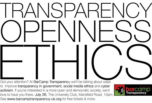 BarCamp Transparency poster
