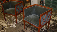 the estate of things chooses vintage mohair club chairs