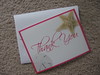 Pink Custom Beach Themed Wedding Thank You Card