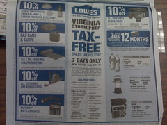 Lowe's Tax Free Preparedness Week Ad