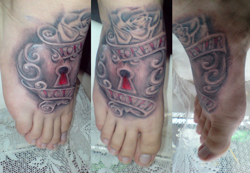 always and forever foot tattoo Ok this is the worst set of pics ever but 