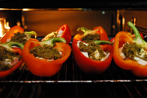 Peppers with feta & pesto