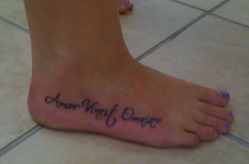 Amor Vincit Omnia. Posted by LeeHao Tattoo Pictures as Tattoo Pictures