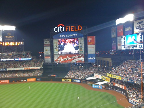 Right field is full of insane angles. BONUS: Clay Zavadas mustache is on the big screen.