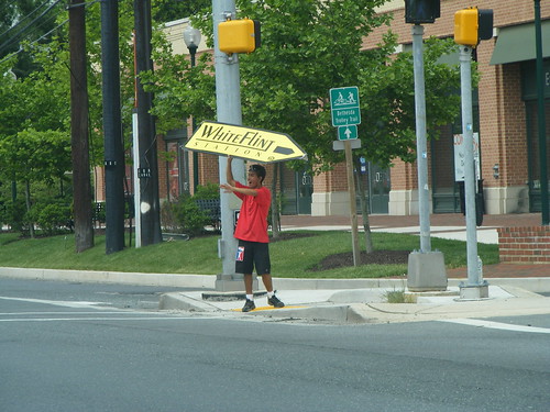 Man Waving A Sign, 355 at Old Georgetown