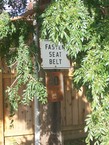 Fasten Seat Belt Sign. quot;Fasten Seat Beltquot; sign. Melcher Post Office parking lot