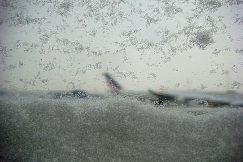 CDG airport snow