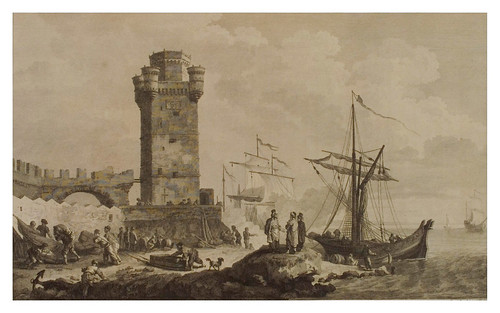 009- Vista de la torre de San Nicolas en Rodas-Voyage pittoresque de la Grèce 1782
