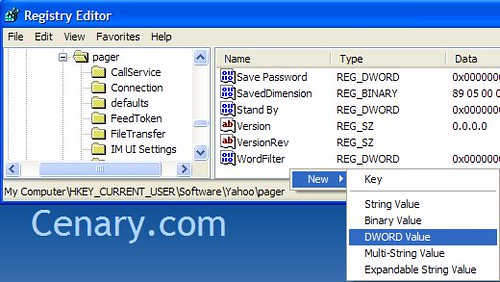 Membuat key baru pada windows Registry