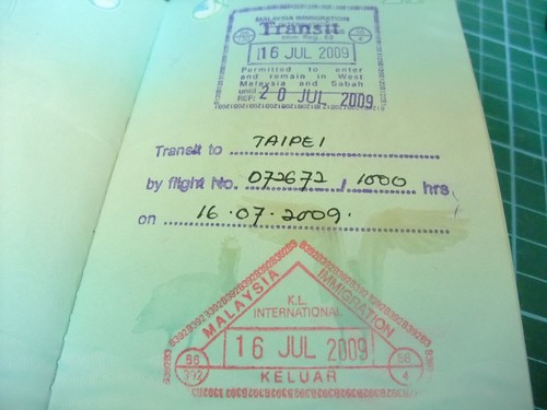 回复: 马来西亚的过境签证(澳洲-马来西亚-台湾