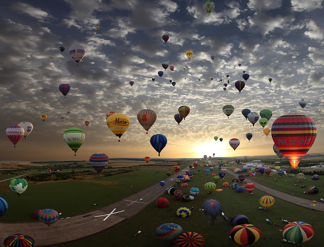 The largest hot-air balloon gathering in the world, Chambley, France. So far today, more then 270.000 views and 6.600 Faves!