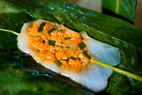 Bánh nam at Hàng Me, a restaurant in Hue, Vietnam