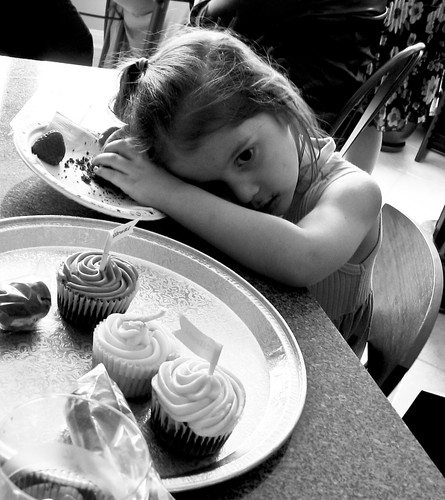 One too many cupcakes...