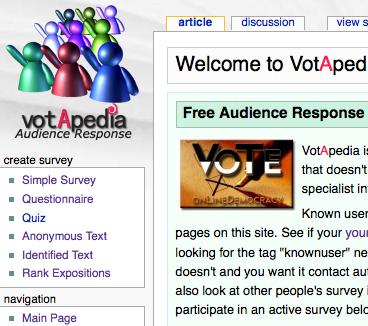 Votapedia home page 
