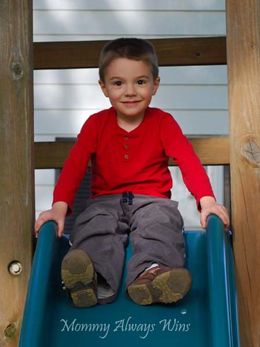 boy on a slide