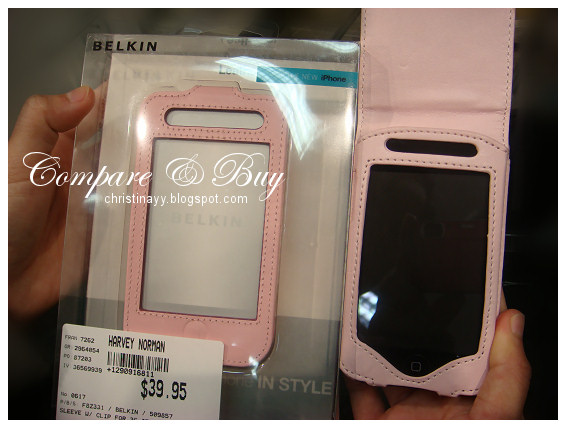 A similar pink iPod Touch leather case selling at Harvey Norman.