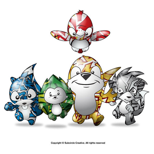 Character development for London 2012 Olympics mascot project.