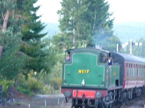 Strathspey Steam engine entering station
