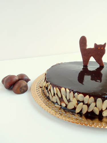 Chestnuts and chocolate cake