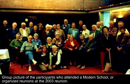 Modern School Alumni at the 2003 reunion