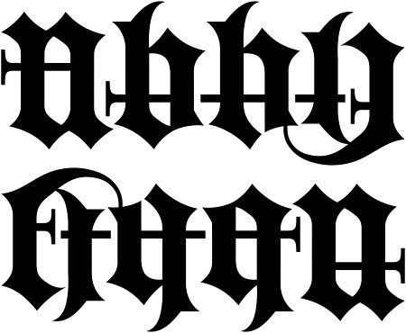 old english letters tattoos. Ambigram - Old English