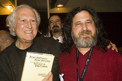 Fernando 'Pino' Solanas and Richard Stallman