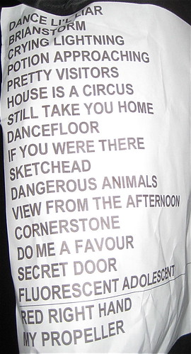 Arctic Monkeys setlist in Minneapolis 9/25/09 @ First Avenue