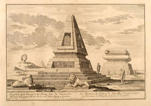 008-Piramides de la tumba de Sotis rey de Egipto-Entwurf einer historischen Architektur 1721- © Universitätsbibliothek Heidelberg