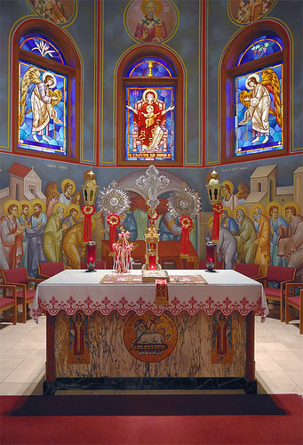 Assumption Greek Orthodox Church, in Town and Country, Missouri, USA - altar