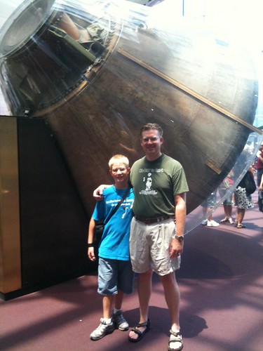 Alexander and Dad by the Apollo Capsule