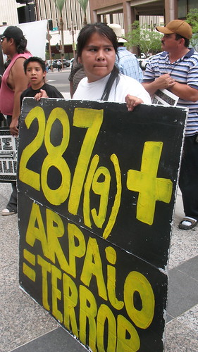 A demonstration against Arpaio in Phoenix in June 2009.