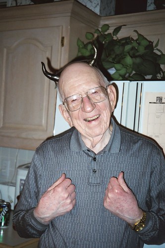 Grandpa with horns