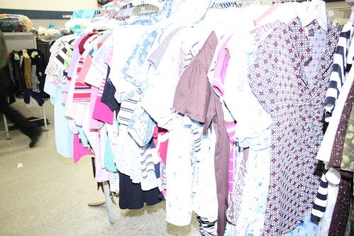 I probably blinded this poor rack of ugly blouses. Which is probably for the best. 