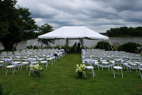 The Area for the Ceremony and some Rain Clouds