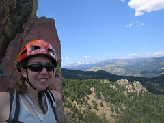 Clare Happy on the Summit Ridge 1st Flatiron