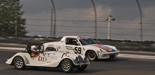 Watkins Glen race track. 611- and 59 Porsche